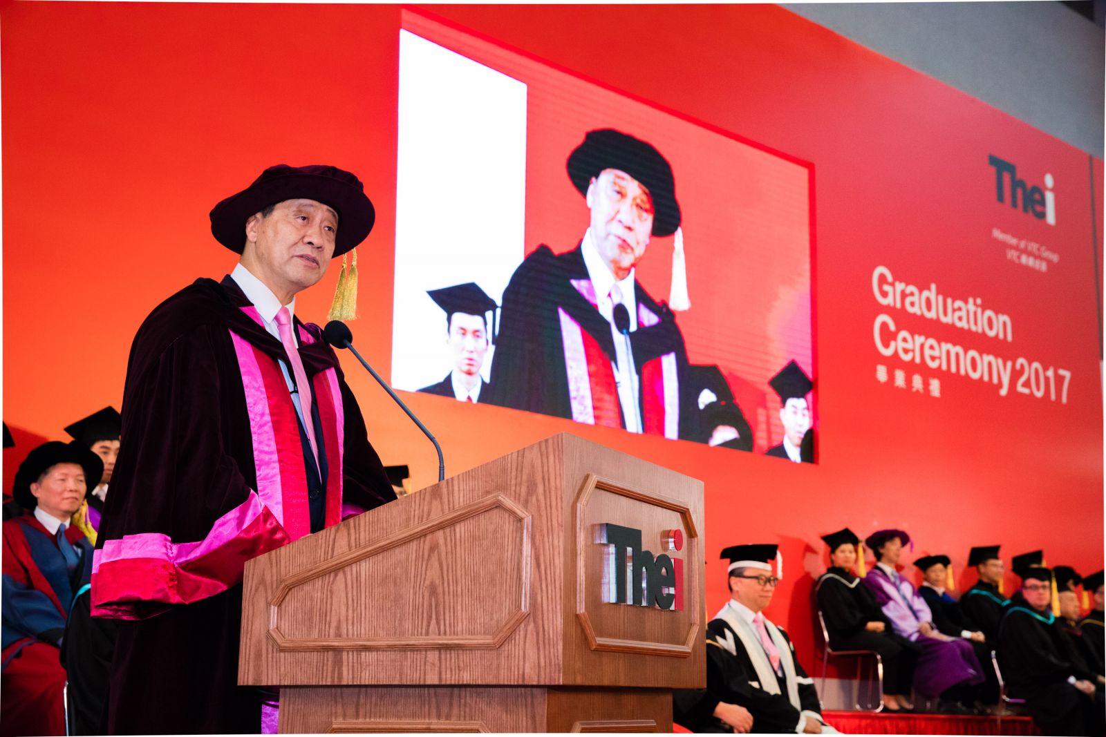 The Guest of Honour, Member of the Board of Governors of THEi Dr Patrick POON Sun-cheong points out that THEi is committed to giving young people the opportunity to find professions that interest them and suit their abilities