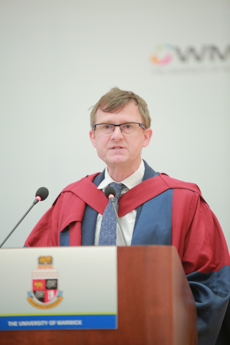 Professor David MULLINS, Director of External and International Relations of WMG, The University of Warwick, gave the welcoming address