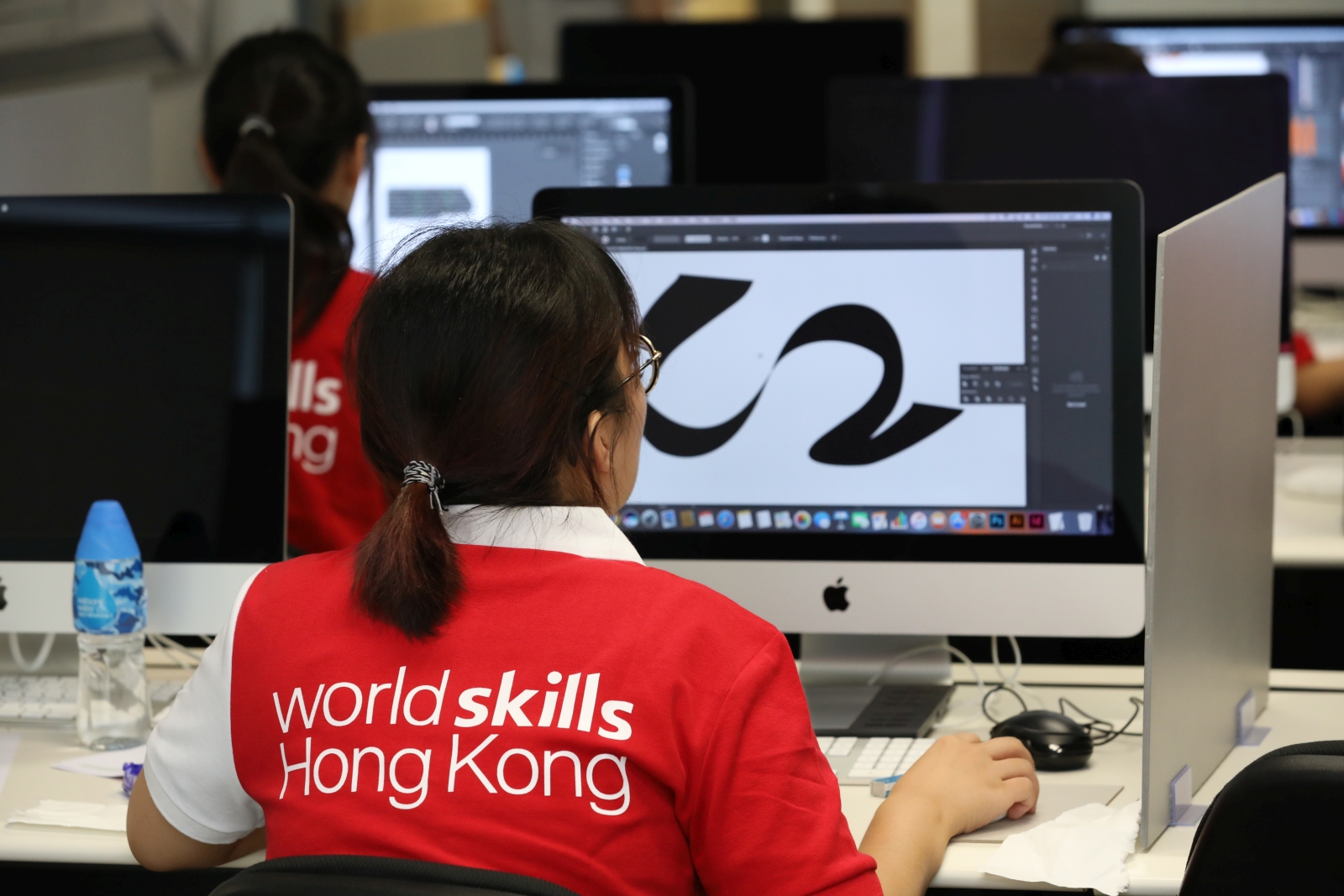 Competitors of the Graphic Design Technology competition flex their muscles for the accolades