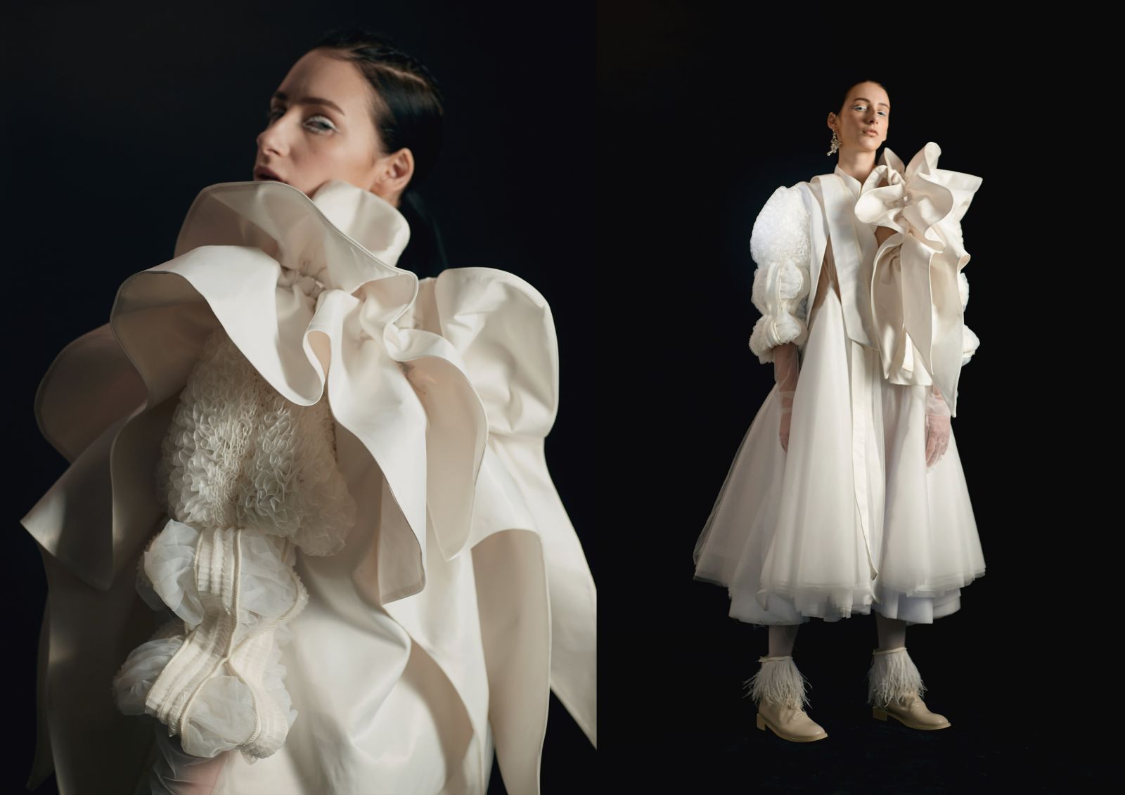 Juliette HO, graduate of Higher Diploma in Fashion Design, received the HKDI Young Design Talent Award with her work named “RE-COUTURE”