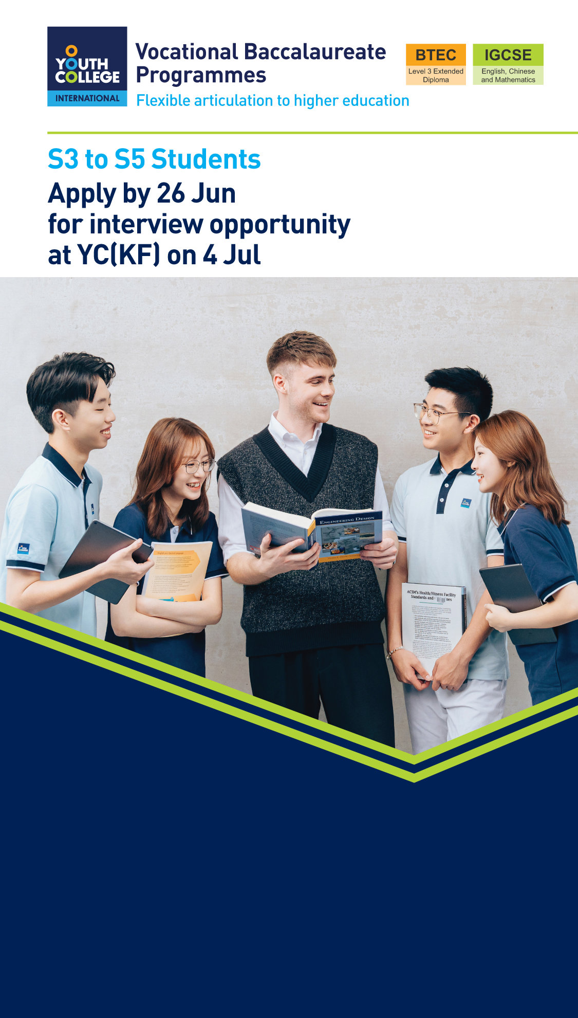DVB S3 to S5 Students  Apply by 26 Jun