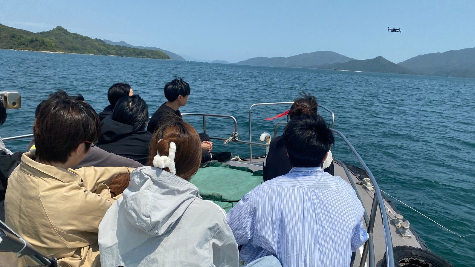 Marine water quality survey with environmental investigation using drone