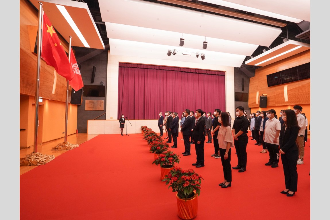 VTC holds flag-raising ceremony in celebration of 73rd Anniversary of the Founding of the People’s Republic of China - 30 Sep 2022-01