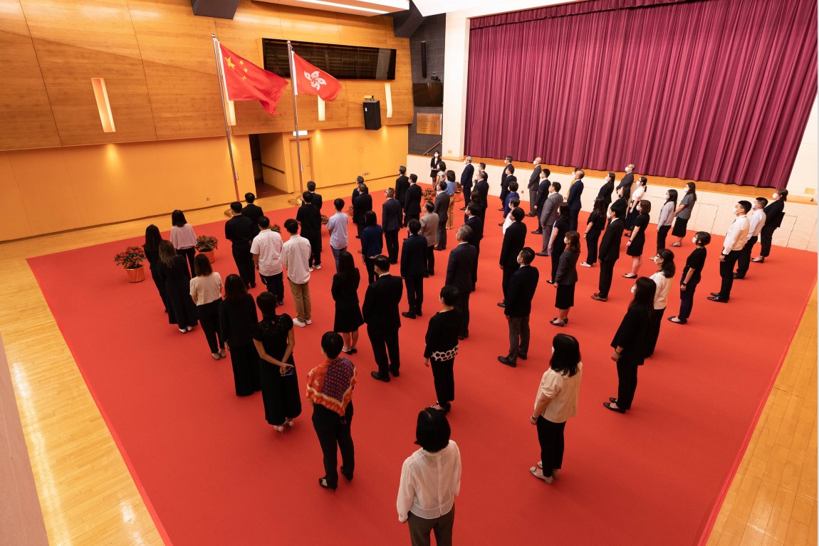 VTC holds flag-raising ceremony in celebration of 73rd Anniversary of the Founding of the People’s Republic of China - 30 Sep 2022-02