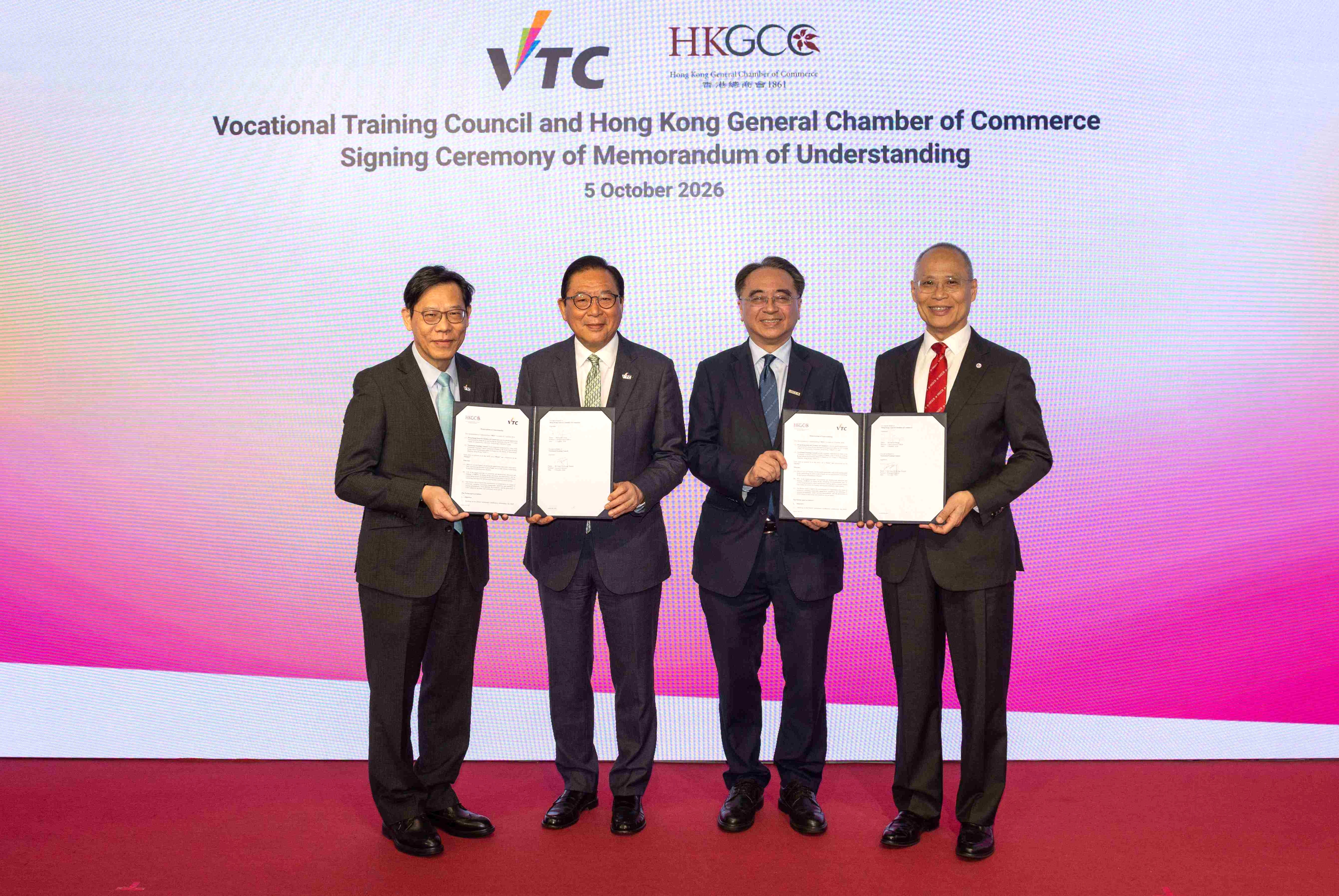 VTC and HKGCC sign MoU to strengthen pre employment and in-service talent development through industry education collaboration photo 1